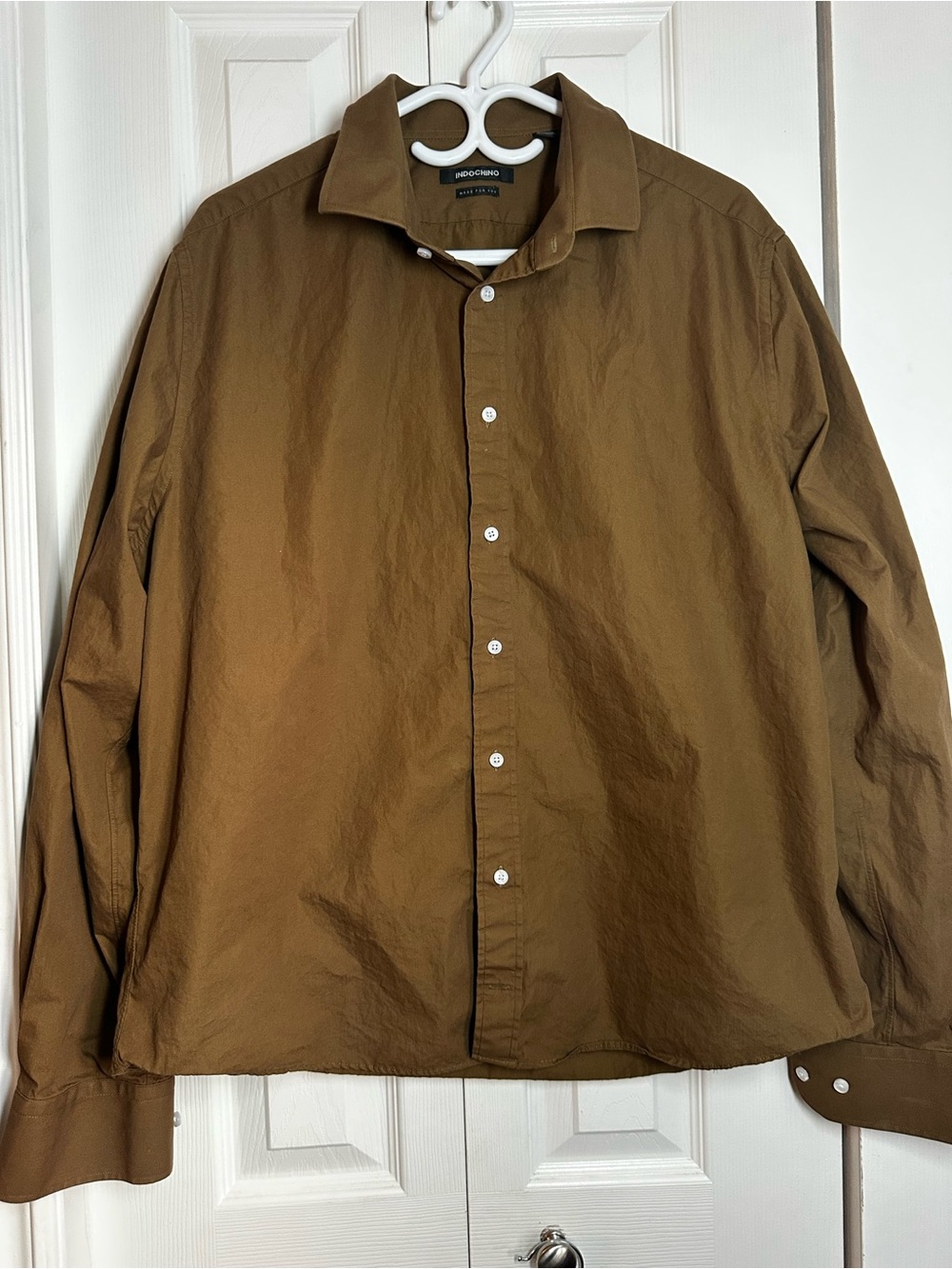 Indochino men’s Brown Casual Button-Down Shirt #69